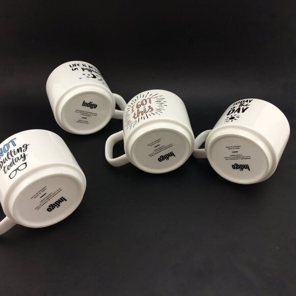 4 Stacking Mood Coffee Tea Mugs by Indigo - Picture 9 of 10